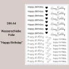Wasserschiebefolie DIN A4 für Kerzen ~ "Happy Birthday" Kerzentattoo ~ Kerzensticker Geburtstag