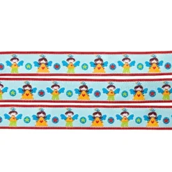 Webband Schutzengelchen - 1m - 1,80 Eur/m - helltürkis - Janeas World - 15 mm - Engel - Schutzengel - Webband zum Aufnäh