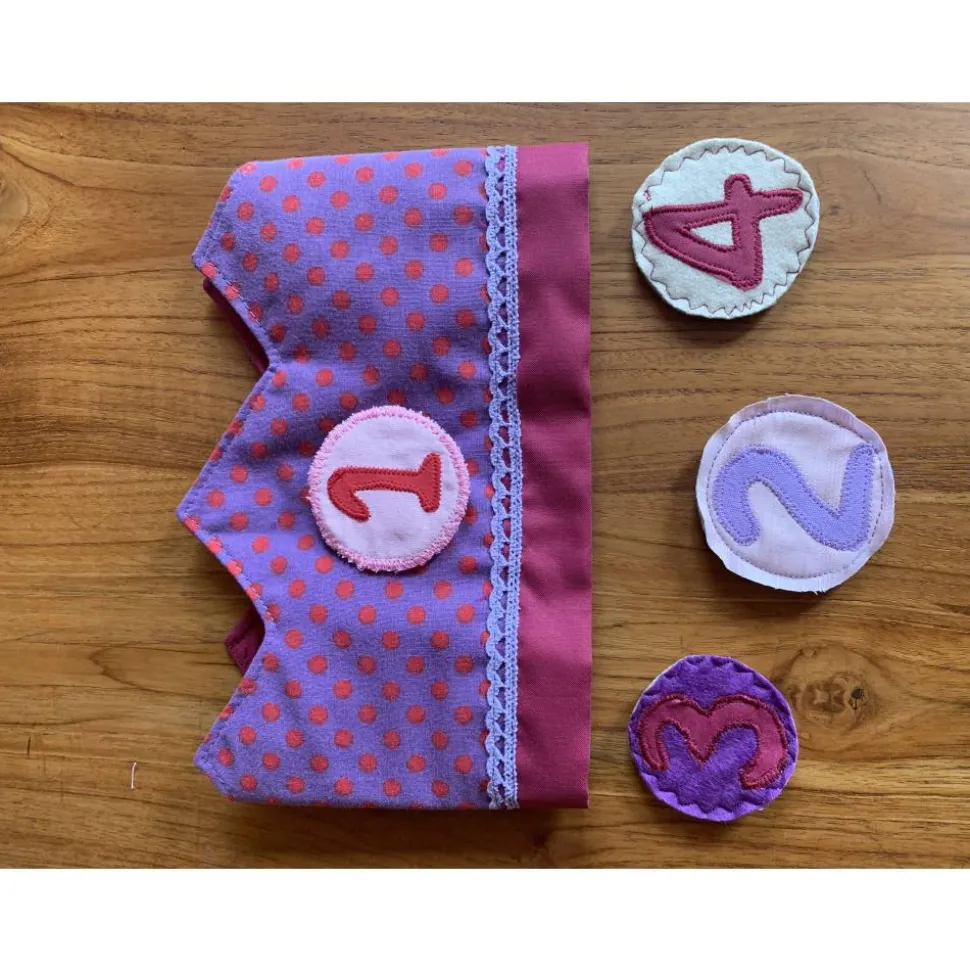 Weiche Geburtstagskrone für Mädchen mit auswechselbaren Zahlen, mit Klett verstellbare Weite Baumwolle