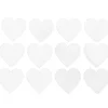 Weiße Holzherzen - 12 Stück