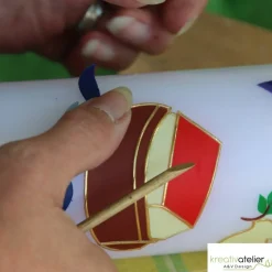 weiße Taufkerze Arche Noah mit Regenbogen und Taube, wunderschöne handgefertigte Taufkerze für Jungen und Mädchen