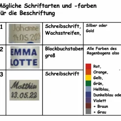 weiße Taufkerze Arche Noah mit Regenbogen und Taube, wunderschöne handgefertigte Taufkerze für Jungen und Mädchen
