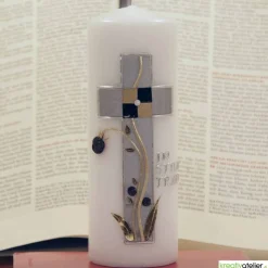 weiße Trauerkerze, Gedenkkerze 