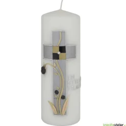 weiße Trauerkerze, Gedenkkerze 