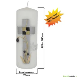 weiße Trauerkerze, Gedenkkerze 