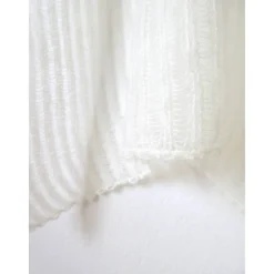 Weißer Brautschal aus Mohair, schlichte Hochzeitsstola gestrickt, festlicher Umhang, sommerlicher Damenschal