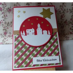 Weihnachstkarte mit Winterdorf