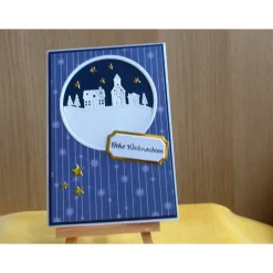 Weihnachstkarte mit Winterdorf