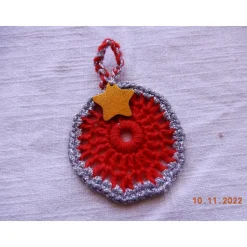 Weihnachten - Handgehäkelte Geschenk-Anhänger - Set,3 Stück,