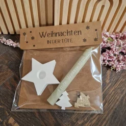 Weihnachten in der Tüte | kleines Geschenk mit Kerze | Wichtelgeschenk