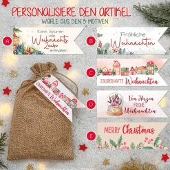 Weihnachten to go - Nikolaussäckchen gefüllt mit Kleinigkeiten - Weihnachtsgeschenk, Mitbringsel, Wichtelgeschenk, Nikol