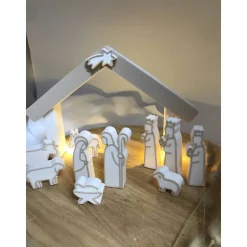 Weihnachten: Weihnachtskrippe modern – Minimalistische Krippe aus 3D-Druck