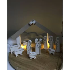 Weihnachten: Weihnachtskrippe modern – Minimalistische Krippe aus 3D-Druck