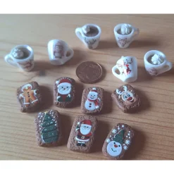 Weihnachten Wichtelzauber – Mini Wichteltür Set Tässchen & Lebkuchen handgemacht