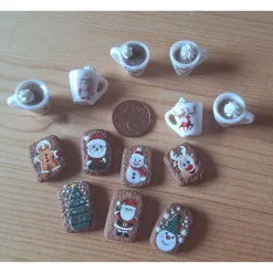 Weihnachten Wichtelzauber – Mini Wichteltür Set Tässchen & Lebkuchen handgemacht