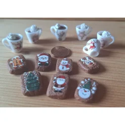 Weihnachten Wichtelzauber – Mini Wichteltür Set Tässchen & Lebkuchen handgemacht