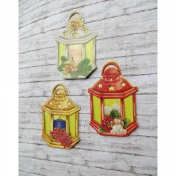 Weihnachtkarten Laternen mit Kerzen  im Set