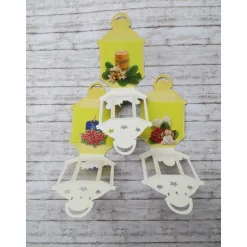 Weihnachtkarten Laternen mit Kerzen  im Set