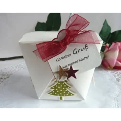 Weihnachtliche Box, Takeoutbox, Verpackung für Plätzchen