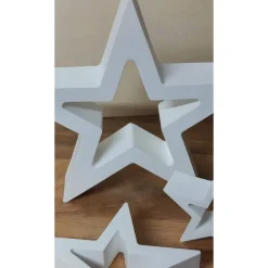 Weihnachtliche Deko aus Reliefgießmasse / Sterne im 3er Set / kleines Geschenk