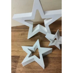 Weihnachtliche Deko aus Reliefgießmasse / Sterne im 3er Set / kleines Geschenk