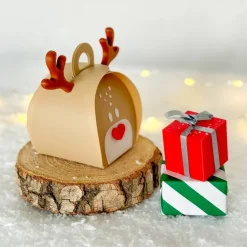 Weihnachtliche Geschenkschachtel – Geldgeschenk Verpackung, kleine Faltschachtel für Adventskalender & LED-Teelicht