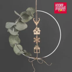 Weihnachtliche Holzstreuteile Eiskristalle 45 Stück