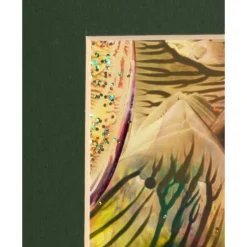 Weihnachtliche Idylle   Original Encausticmalerei, Unikat mit Passepartout - Design  Ulrike Kröll