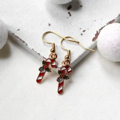 Weihnachtliche Ohrringe Zuckerstange • Ohrhänger | Ohrschmuck | Weihnachten