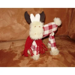 Weihnachtlicher kleiner Elch Knutschi eine Niedliche Dekofigur für Advent und Weihnachten