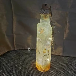 Weihnachtliches Flaschenlicht – Individuelles Windlicht aus Flaschen mit Serviettentechnik