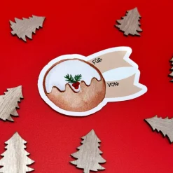 Weihnachts Geschenketikett Vinyl | beschriftbarer Lebkuchenkeks Sticker | Geschenklabel Xmas