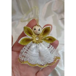 Weihnachtsanhänger „Goldengel“ – handgemacht & zauberhaft