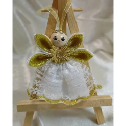 Weihnachtsanhänger „Goldengel“ – handgemacht & zauberhaft