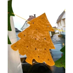 Weihnachtsbaum aus Filz mit funkelnden Steine doppelseidig verziert