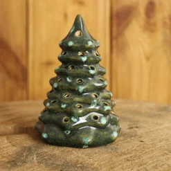 Weihnachtsbaum, Keramik, Handarbeit, Christbaum, Schneeeffekt, Weihnachtsschmuck, Weihnachtsdekoration