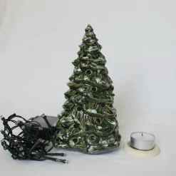 Weihnachtsbaum, Keramik, Handarbeit, Weihnachtsbaum, Schneeeffekt, Weihnachtsschmuck, Weihnachtsdekoration