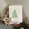 Weihnachtsbaum mit Aquarellfarbe & Fineliner auf Weihnachtskarte - Adventszauber - danielb.art