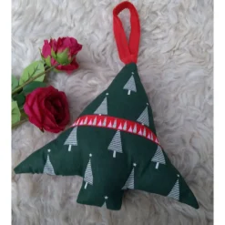 Weihnachtsbaum Türhänger aus Baumwolle – Waschbare Deko & Baumschmuck