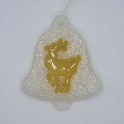 Weihnachtsbaumanhänger Glockenoptik mit Rentier