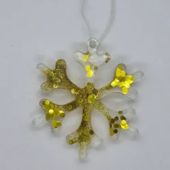 Weihnachtsbaumanhänger in Eiskristall Optik