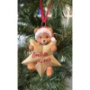 Weihnachtsbaumschmuck - Teddybär mit Stern - Personalisierbar - Keramik -