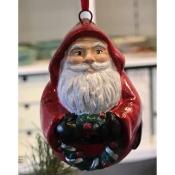 Weihnachtsbaumschmuck aus Keramik - Nikolaus - Weihnachtsmann