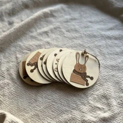 Weihnachtsbaumschmuck aus Echtholz - Hase