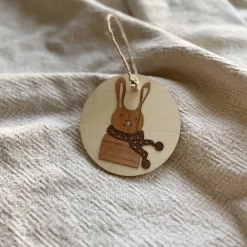 Weihnachtsbaumschmuck aus Echtholz - Hase