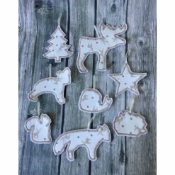 Weihnachtsbaumschmuck Set 8-teilig aus Filz – Wiederverwendbarer Filzanhänger für den Weihnachtsbaum