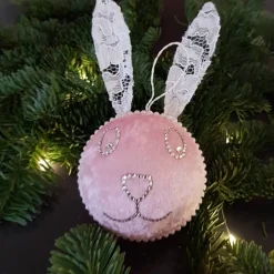 Weihnachtsbaumschmuck Tannenbaumschmuck Christmas Schmuck Handgemacht Handmade Weihnachtsgeschenk blau Strass Satin