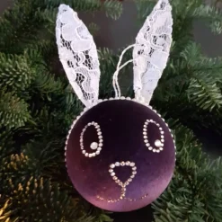 Weihnachtsbaumschmuck Tannenbaumschmuck Christmas Schmuck Handgemacht Handmade Weihnachtsgeschenk blau Strass Satin