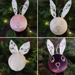 Weihnachtsbaumschmuck Tannenbaumschmuck Christmas Schmuck Handgemacht Handmade Weihnachtsgeschenk blau Strass Satin