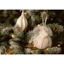 Weihnachtsbaumschmuck Tannenbaumschmuck Christmas Schmuck Handgemacht Handmade Weihnachtsgeschenk boho Rustikale beige